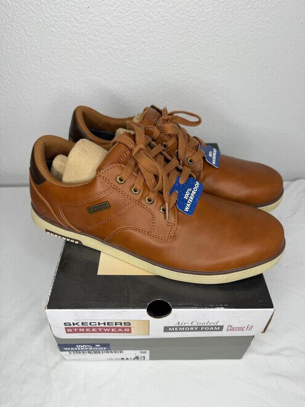 Skechers Haney Ritter Size 10.5 Brown Waterproof Shoes